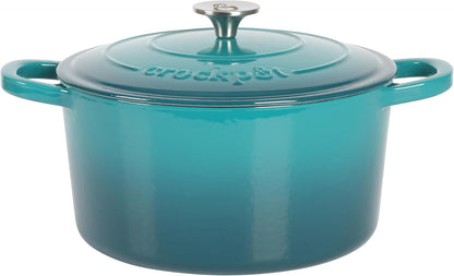3 Quart Enameled Cast Iron Dutch Oven – Aqua - Curated Catalog X7