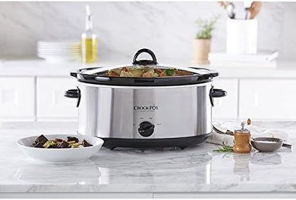 7 Quart Oval Manual Slow Cooker – Stainless Steel - Curated Catalog F4