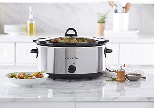 7 Quart Oval Manual Slow Cooker – Stainless Steel - Curated Catalog F4