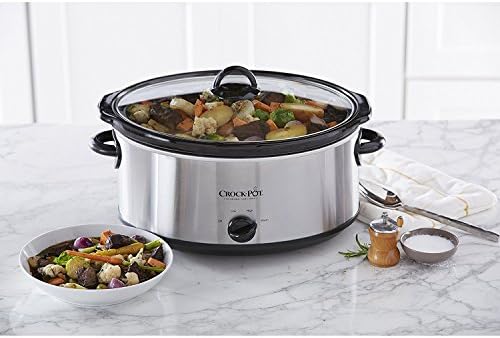7 Quart Oval Manual Slow Cooker – Stainless Steel - Curated Catalog F4
