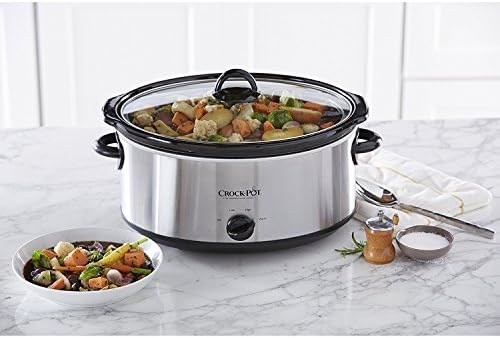 7 Quart Oval Manual Slow Cooker – Stainless Steel - Curated Catalog Q2