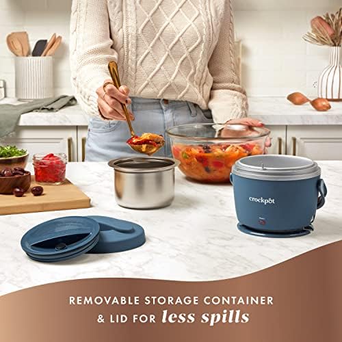 Electric Lunch Box Food Warmer 20oz – Faded Blue - Curated Catalog B5
