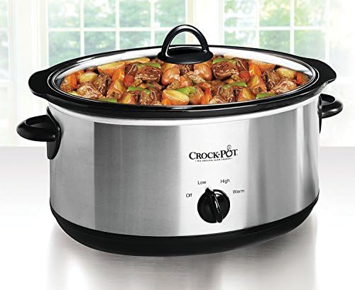 7 Quart Oval Manual Slow Cooker – Stainless Steel - Curated Catalog F4