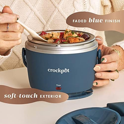Electric Lunch Box Food Warmer 20oz – Faded Blue - Curated Catalog B5