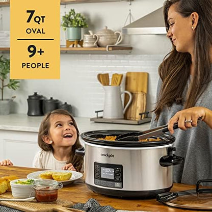 7 Quart Portable Programmable Slow Cooker with Timer - Curated Catalog C0