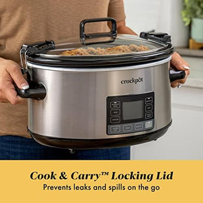7 Quart Portable Programmable Slow Cooker with Timer - Curated Catalog C0