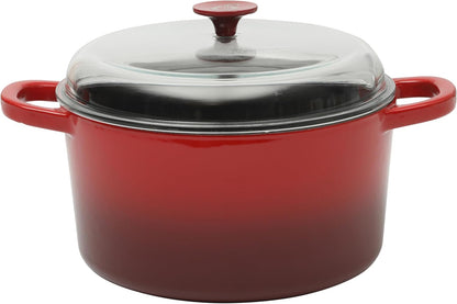 3 Quart Enameled Cast Iron Dutch Oven – Aqua - Curated Catalog X7