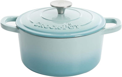 3 Quart Enameled Cast Iron Dutch Oven – Aqua - Curated Catalog Y2