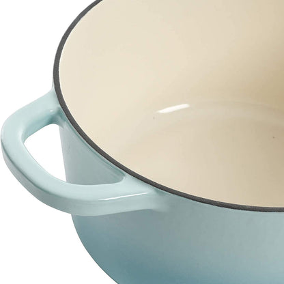 3 Quart Enameled Cast Iron Dutch Oven – Aqua - Curated Catalog X7
