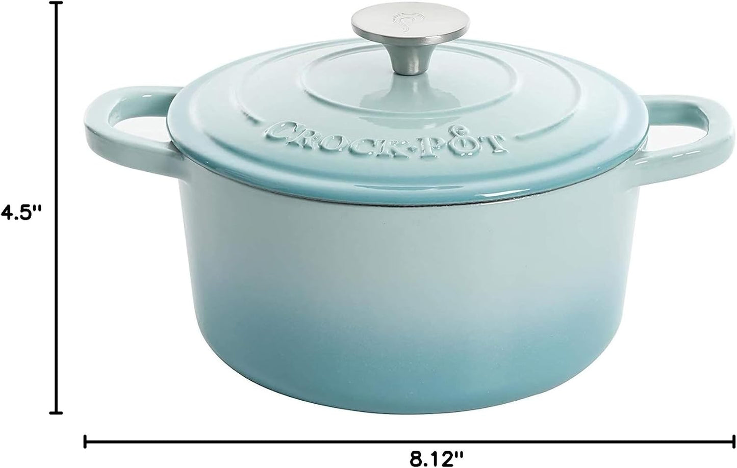 3 Quart Enameled Cast Iron Dutch Oven – Aqua - Curated Catalog Y2