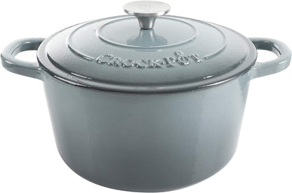 3 Quart Enameled Cast Iron Dutch Oven – Aqua - Curated Catalog X7